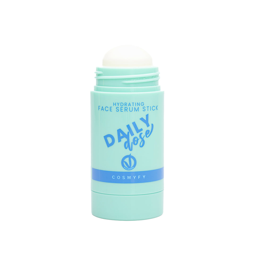 Hydrating face serum stick with 'Daily Dose' branding on a white background