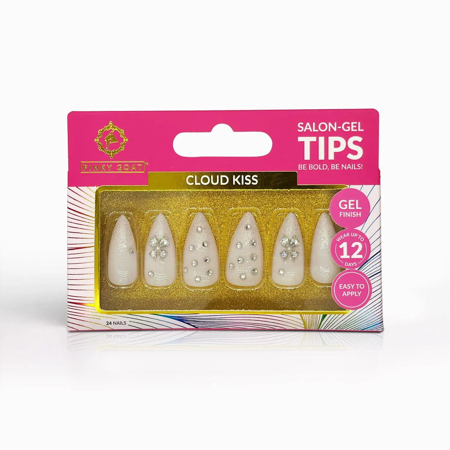 Pinky Goat Tips Salon-Gel Stilleto Shape Nails Cloud Kiss, Best UAE False Nails
