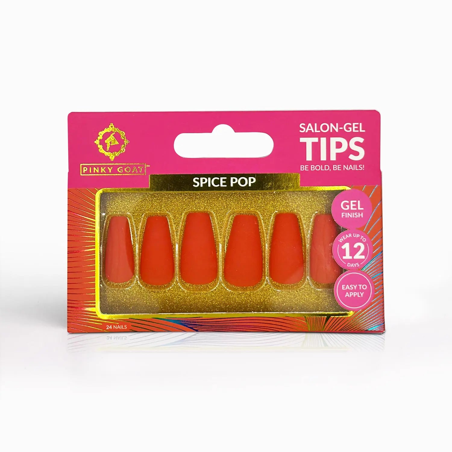 Pinky Goat Tips Salon-Gel Coffin Nails Spice Pop
