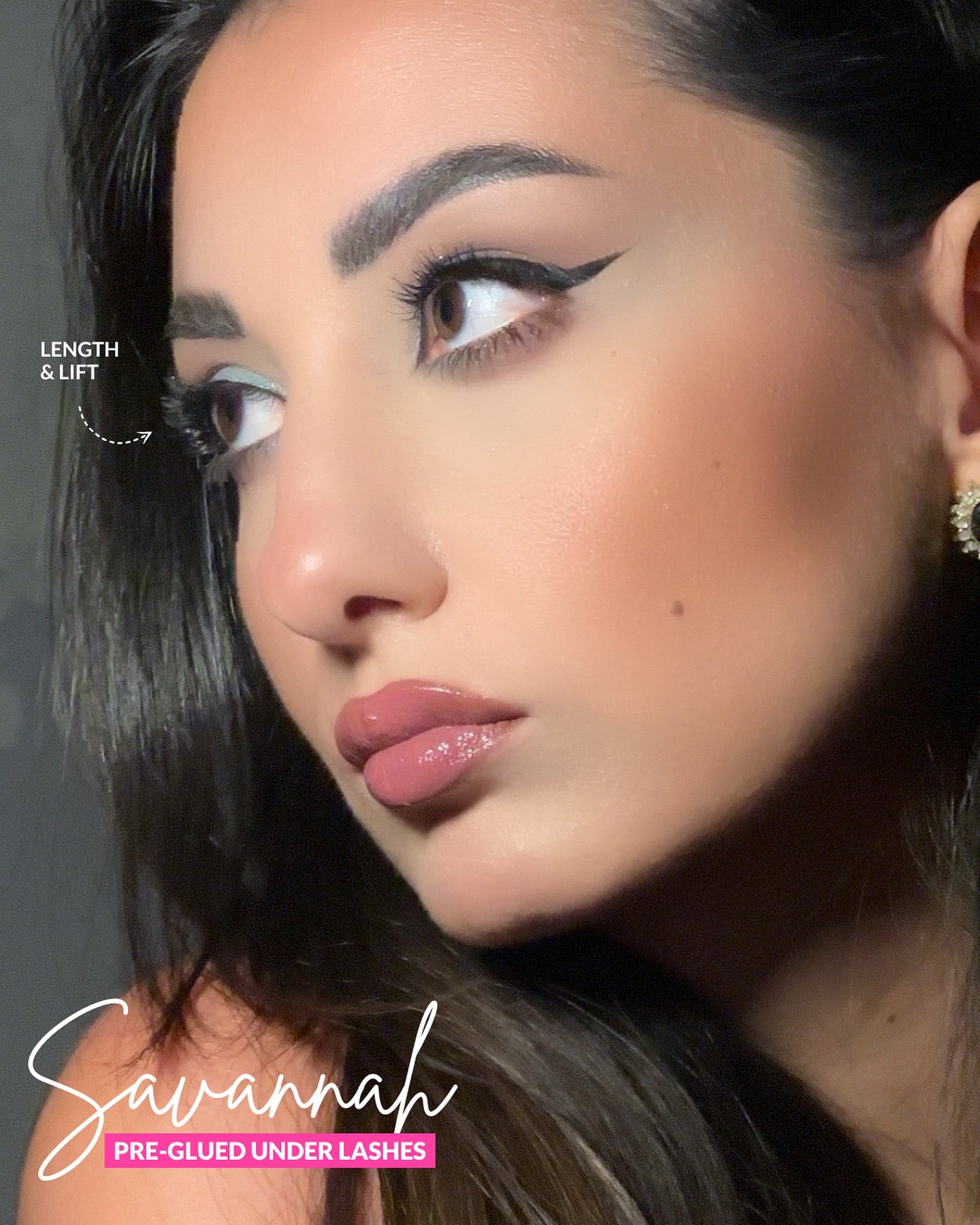 SAVANNAH Pre-Glued Under Lashes for Mega Curl & Lift - Pinky Goat