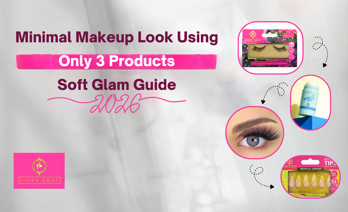 Minimal Makeup Look Using Only 3 Pinky Goat Products