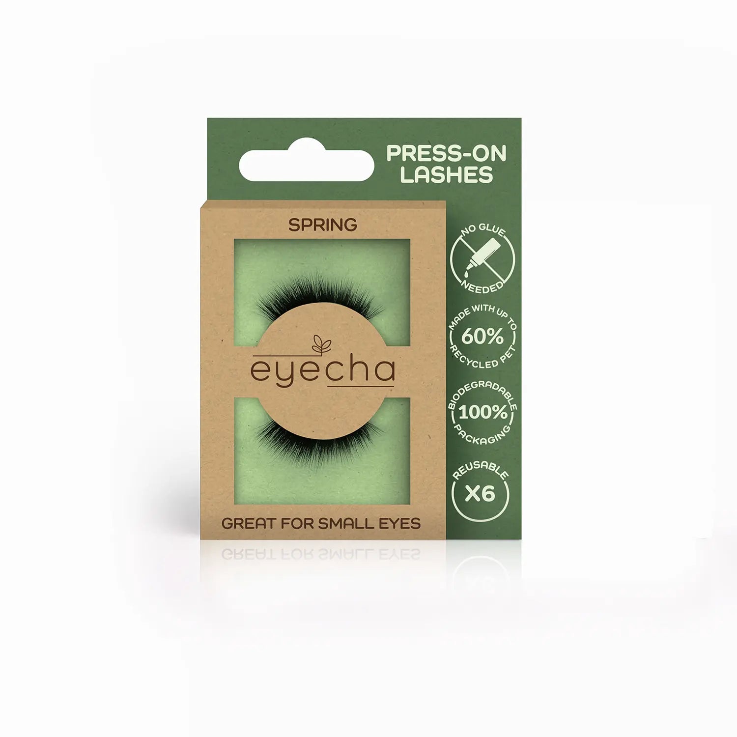 Press on vegan half-lashes named Spring- perfect for small eyes