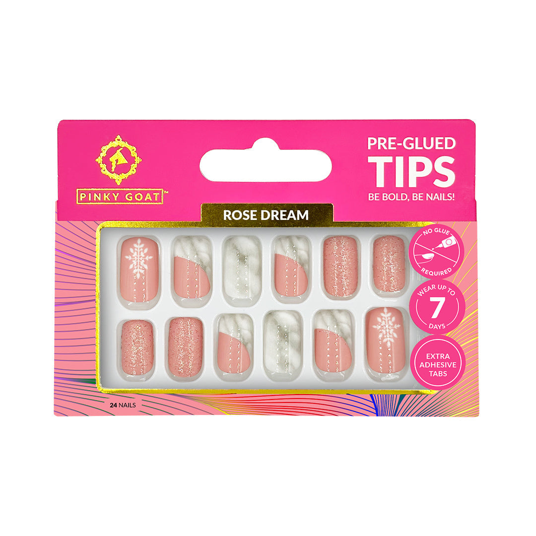 PINKYGOAT TIPS - PRE GLUED - ROSE DREAM - Pinky Goat