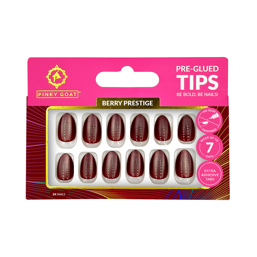 PINKYGOAT TIPS - PRE GLUED - BERRY PRESTIGE - Pinky Goat