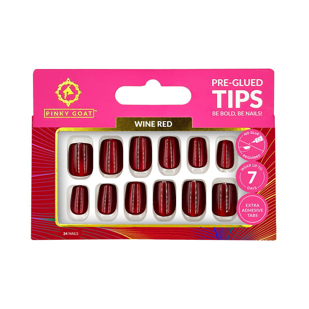PINKYGOAT TIPS - PRE GLUED - WINE RED - Pinky Goat