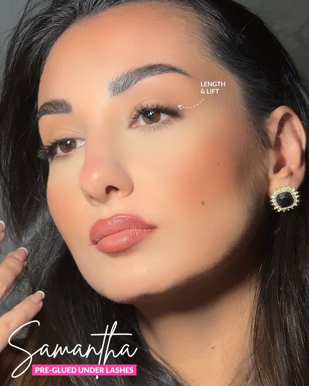 SAMANTHA Pre-Glued Under Lashes for Length & Lift